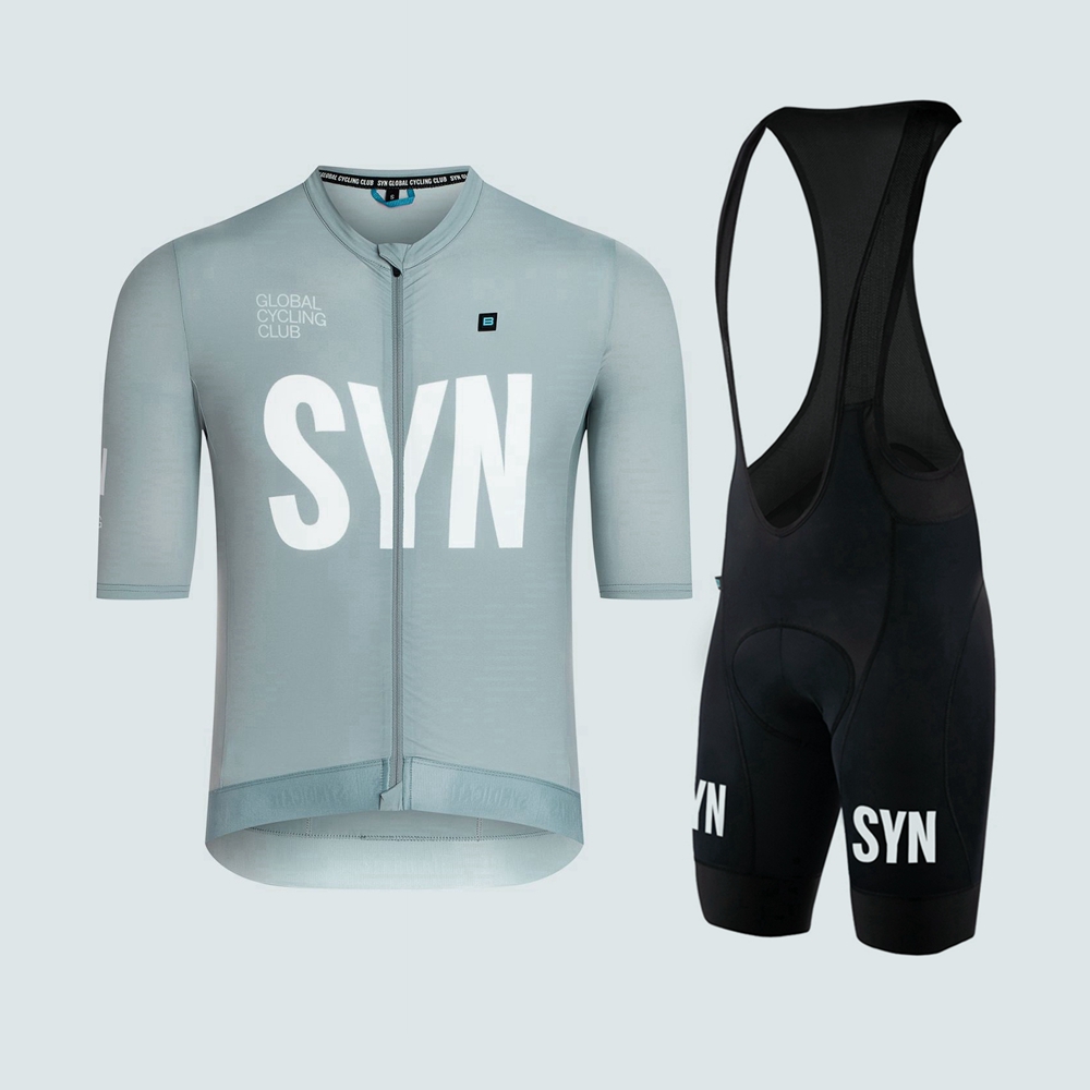 Silver gray short sleeved cycl - огляд і ціна Cycling Gear Brands